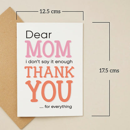Thank You Mom Card
