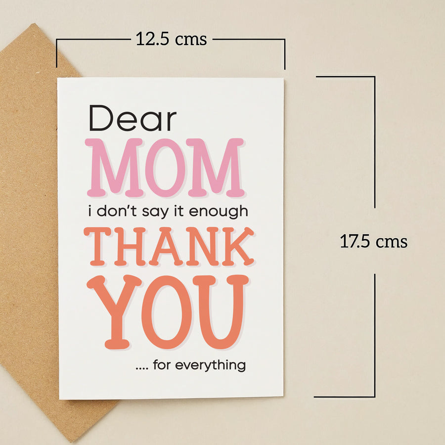 Thank You Mom Card