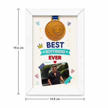 World's Best Boyfriend Custom Medal Frame