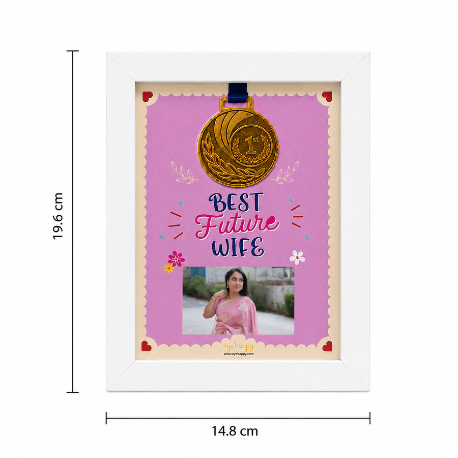 World's Best Future Wife Custom Medal Frame