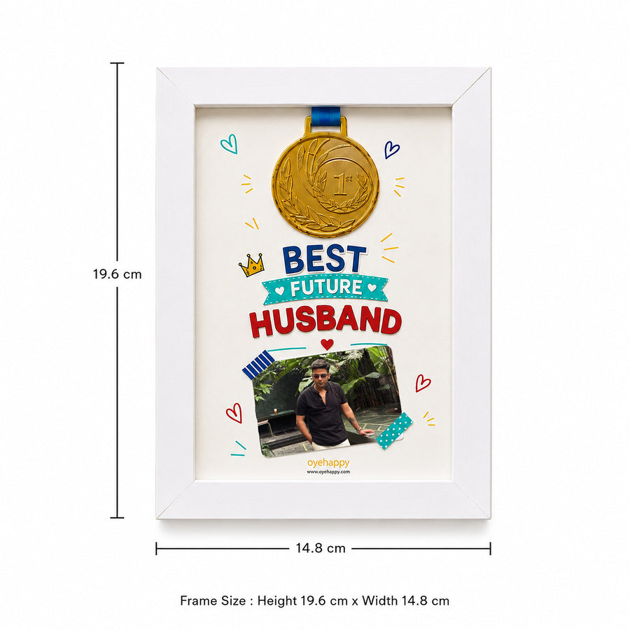 World's Best Future Husband Custom Medal Frame