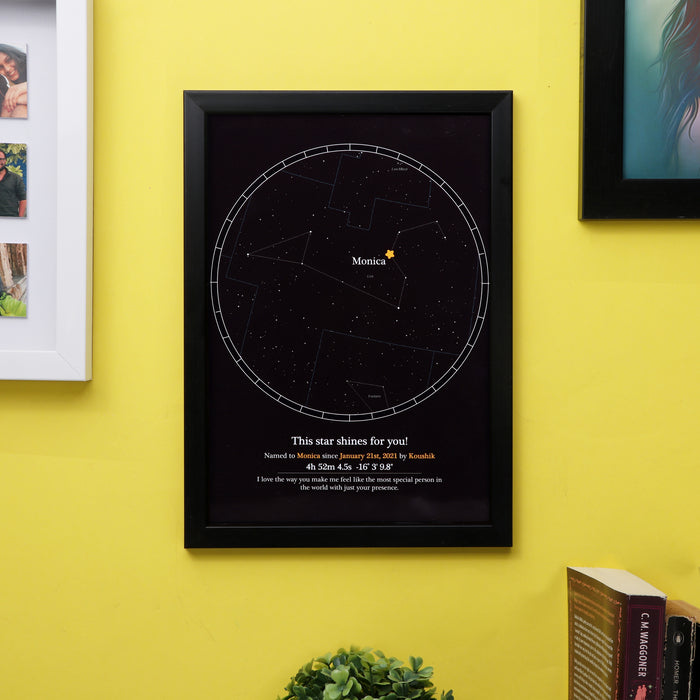 Name a Star Frame - Anniversary Gift for Hubby, Wife, Birthday Gift for ...