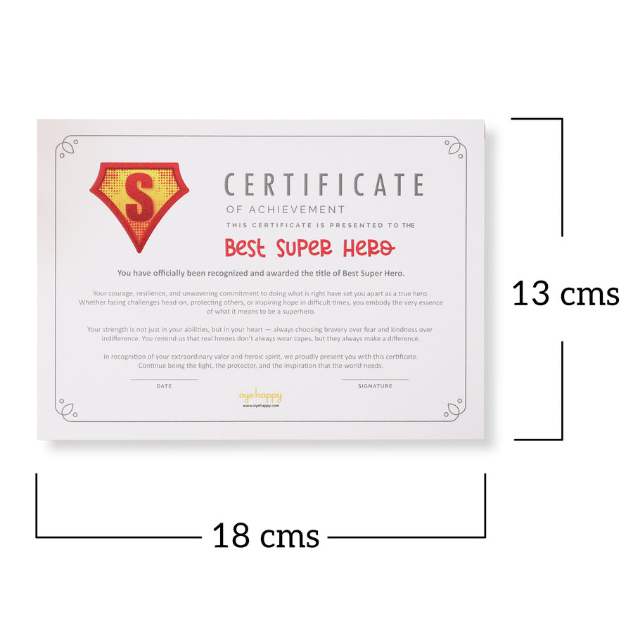 Superhero Certificate
