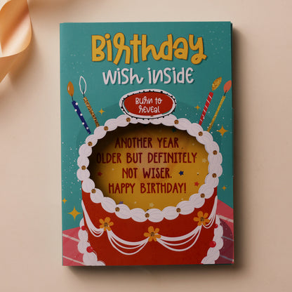 Birthday Hidden Message Fire Card