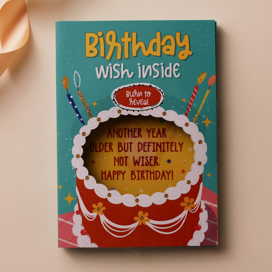 Birthday Hidden Message Fire Card