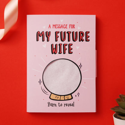 Future Wife Hidden Message Fire Card