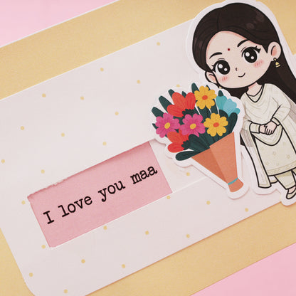 I Love You Maa Sliding Card