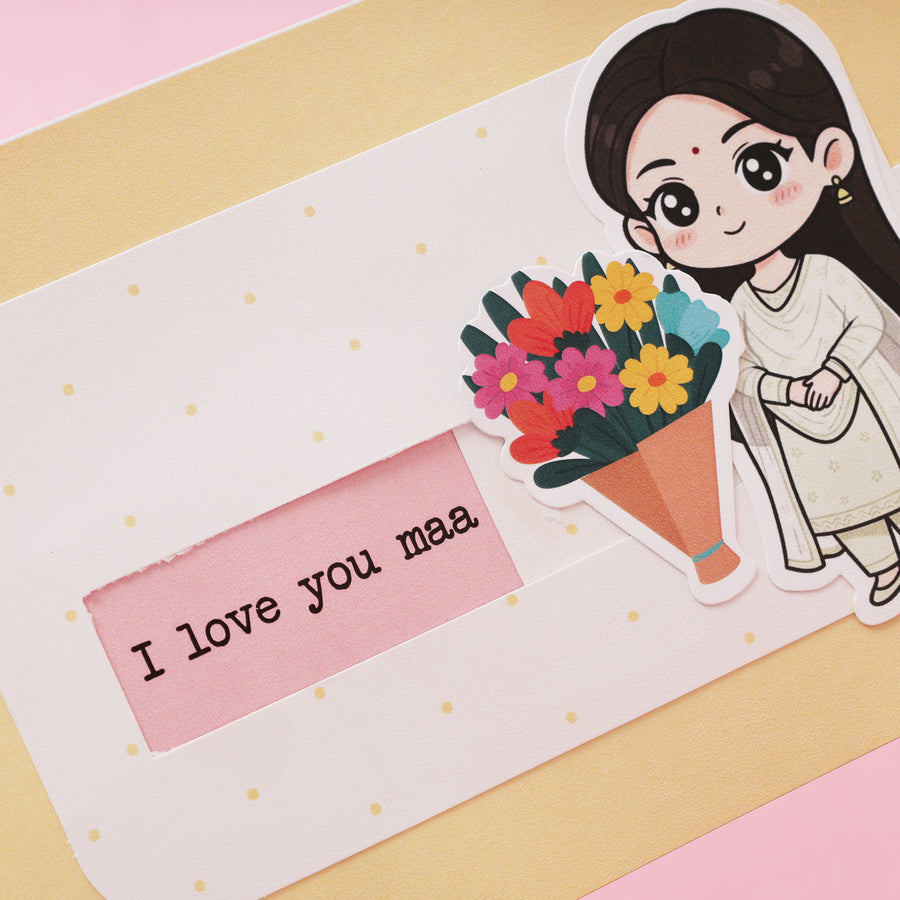 I Love You Maa Sliding Card