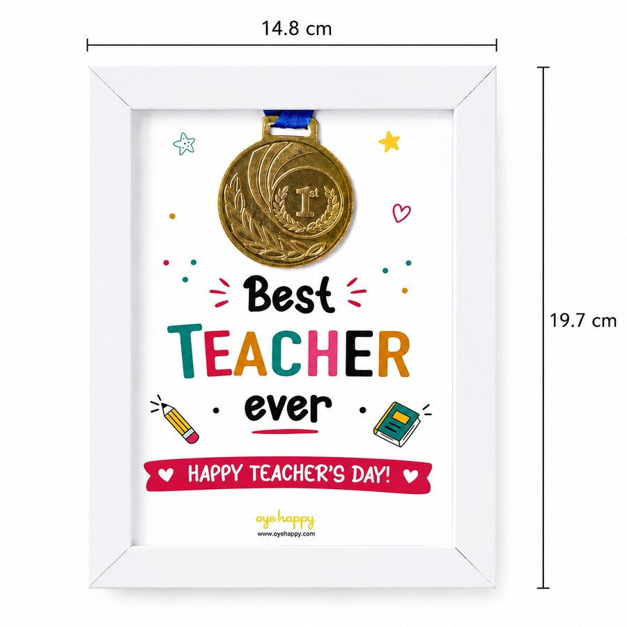 Best Teacher Medal Frame
