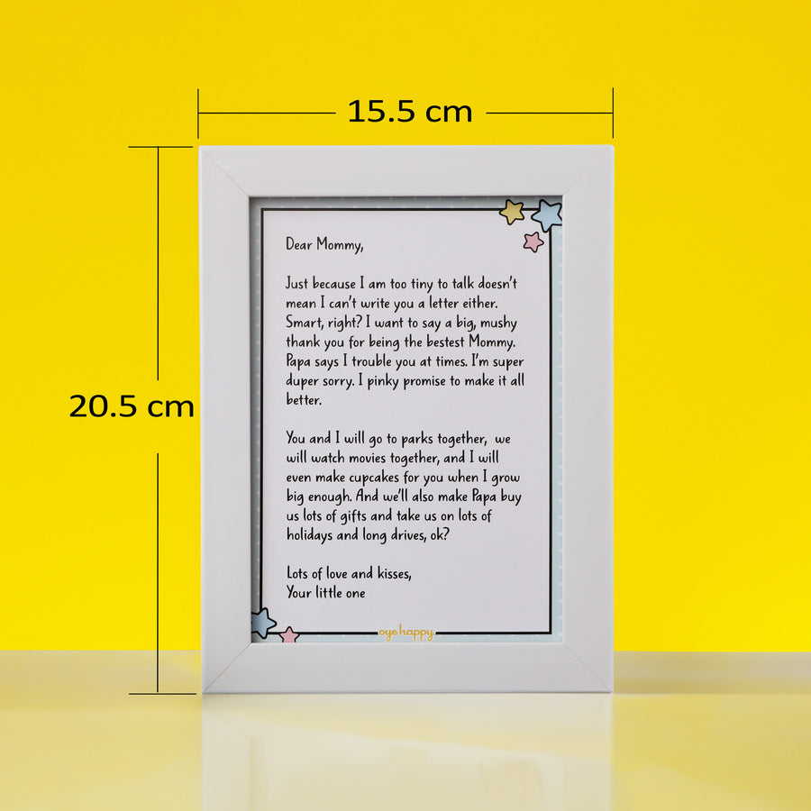 Letter for New Moms ( Frame )