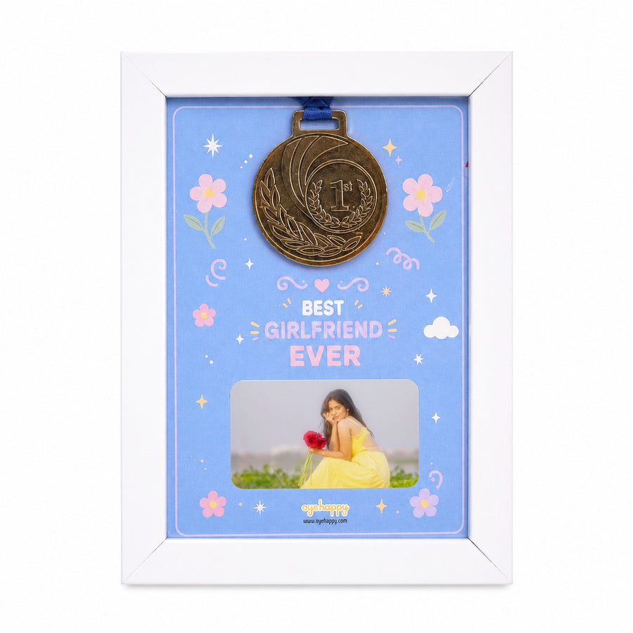 World's Best Girlfriend Custom Medal Frame