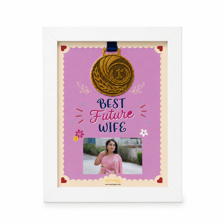 World's Best Future Wife Custom Medal Frame