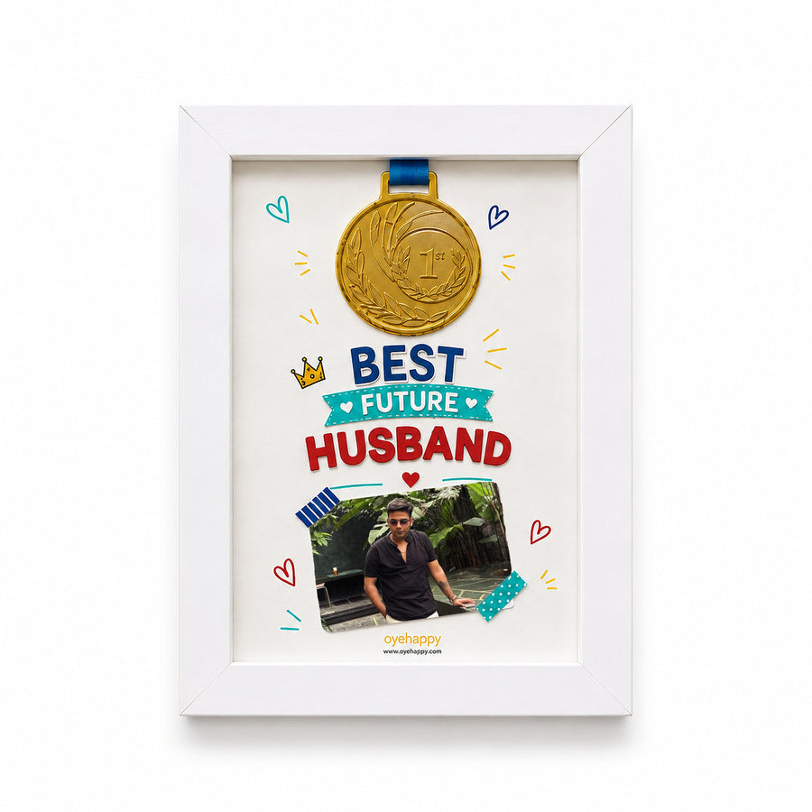 World's Best Future Husband Custom Medal Frame