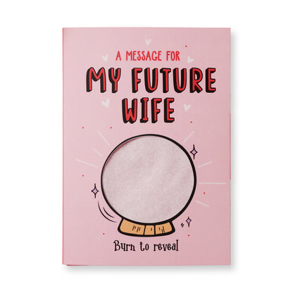 Future Wife Hidden Message Fire Card