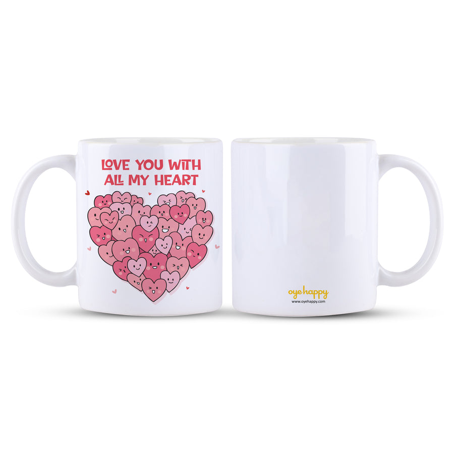 Love You With All My Hearts Mug