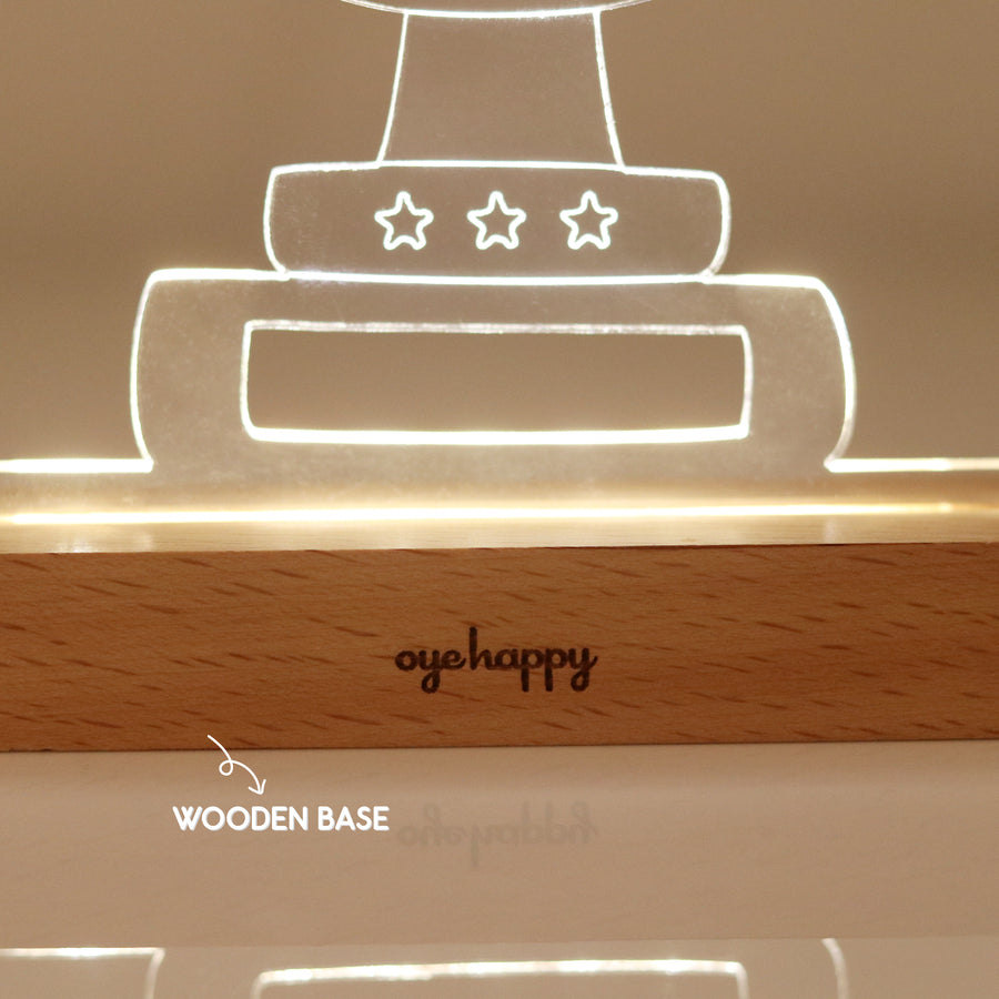 LED Women's Day Trophy