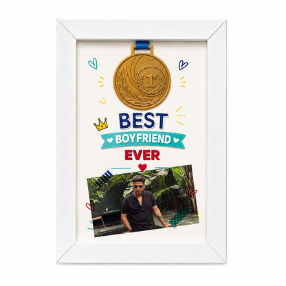 World's Best Boyfriend Custom Medal Frame