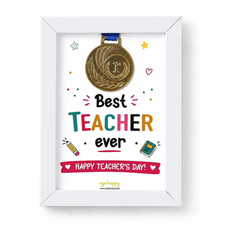 Best Teacher Medal Frame