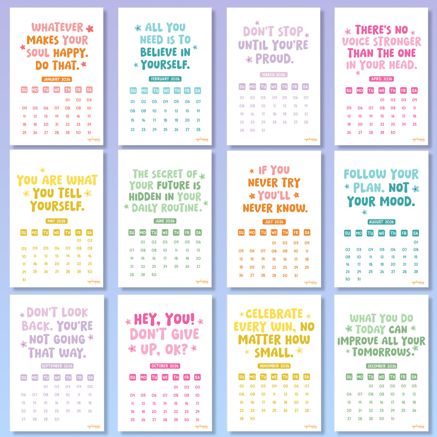 Positive Vibes Calendar - Set of 3