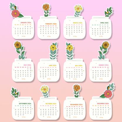 Flower Bouquet Calendar