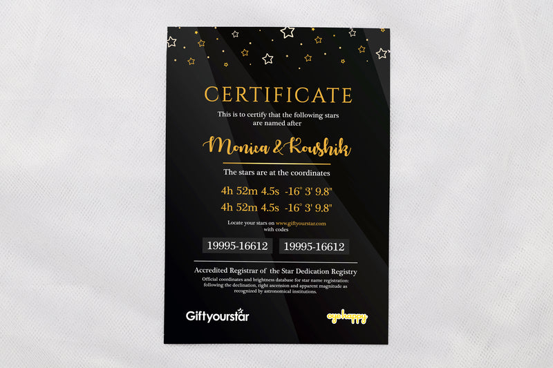 Stars for Couples - A3 With Glass (29.72 x 41.91 cm)