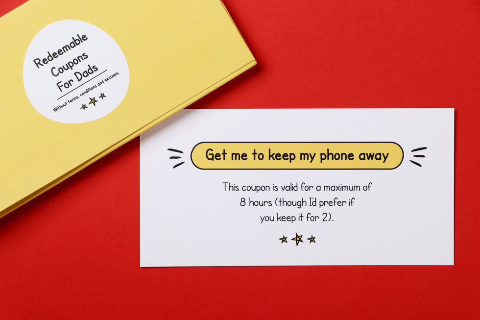 Redeemable Coupons for Dad