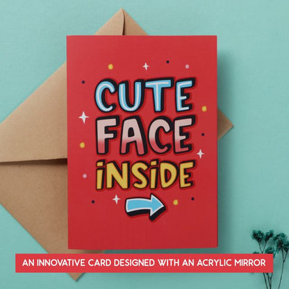 Cute Person Mirror Card
