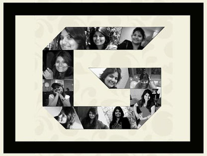 Personalised Photo frame gift with pictures and alphabet