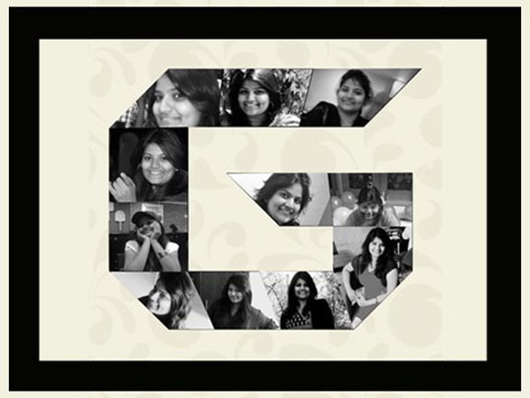 Personalised Photo frame gift with pictures and alphabet