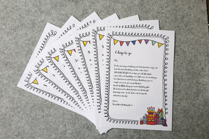 Birthday Countdown Letters