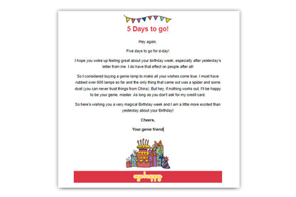 Birthday Countdown Mails