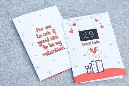 Valentines day countdown greeting card